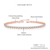 Dainty Oval Crystal Tennis Choker Necklace for Women