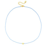 Tiny Heart Choker Necklace Women Chain Beads Pendant Bohemian Chocker