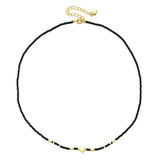 Tiny Heart Choker Necklace Women Chain Beads Pendant Bohemian Chocker