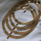 ZMFashion Vintage Zircon Pendant Cuban Choker Necklace