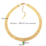 ZMFashion Vintage Zircon Pendant Cuban Choker Necklace