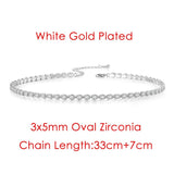Geometric Crystal Tennis Chains Necklace Women Kpop Iced Out Zirconia