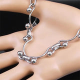 Y2K Choker Chain Necklace for Women Girl Silver Stainless Steel Gothic