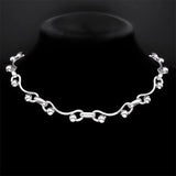 Y2K Choker Chain Necklace for Women Girl Silver Stainless Steel Gothic