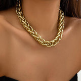 Vintage Punk Double Chain Collar Necklace