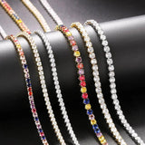 CZ Tennis Choker Chain Hip Pop Punk Necklace OHN016