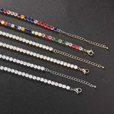 CZ Tennis Choker Chain Hip Pop Punk Necklace OHN016