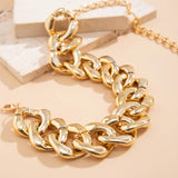 Acrylic Thick Chain Clavicle Necklace Vintage Cuban Chain Choker Women's Jewelry