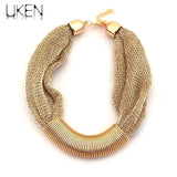 Charm Choker Net Ropes Cross Chain Necklaces for Women Party