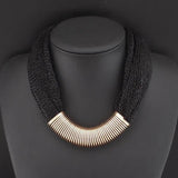 Charm Choker Net Ropes Cross Chain Necklaces for Women Party