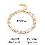 Pink CZ Choker Necklace Stainless Steel Women's Jewelry