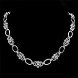 Gothic Thorns Knot Chain Necklace Silver Hip Hop Neck Chains