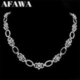 Gothic Thorns Knot Chain Necklace Silver Hip Hop Neck Chains