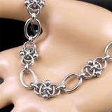 Gothic Thorns Knot Chain Necklace Silver Hip Hop Neck Chains