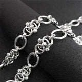 Gothic Thorns Knot Chain Necklace Silver Hip Hop Neck Chains