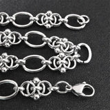 Gothic Thorns Knot Chain Necklace Silver Hip Hop Neck Chains
