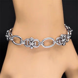 Gothic Thorns Knot Chain Necklace Silver Hip Hop Neck Chains