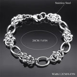 Gothic Thorns Knot Chain Necklace Silver Hip Hop Neck Chains