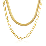 Vintage Punk Double Layer Snake Chain Choker Necklace For Women