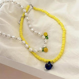 Retro Small Monster Pearl Necklace Female Personality Clavicle Chain