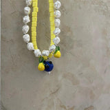 Retro Small Monster Pearl Necklace Female Personality Clavicle Chain