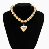 Gothic Hollow Heart Pendant Choker Necklace Punk Jewelry