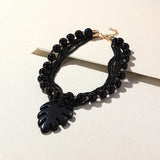 Colorful Resin Beaded Pendant Necklace for Women