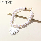 Colorful Resin Beaded Pendant Necklace for Women