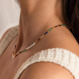 Summer Natural Stone Necklace Bohemian Freshwater Pearl Jewelry Gift