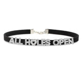 Sexy Bad Words All Holes Open Letters Choker Necklace