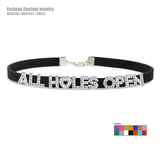 Sexy Bad Words All Holes Open Letters Choker Necklace