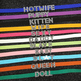 Sexy Bad Words All Holes Open Letters Choker Necklace