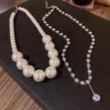 Double Layer Pearl Choker Necklace for Women