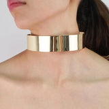 Punk Metal Torque Choker Necklace for Women