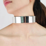 Punk Metal Torque Choker Necklace for Women