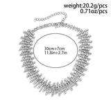 Row Rhinestones Short Choker Necklace Crystal Collar Necklaces
