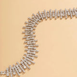 Row Rhinestones Short Choker Necklace Crystal Collar Necklaces