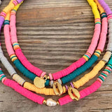 Bohemia Style Shell Pendant Choker Necklace for Women