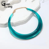 Round Collar Choker Necklace for Women Kpop Goth Party Jewelry