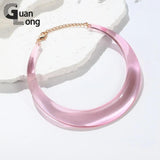 Round Collar Choker Necklace for Women Kpop Goth Party Jewelry