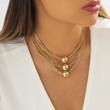 Exaggerated CCB Big Ball Choker Necklace Vintage Chunky Chain