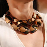 Multi-layer Choker Necklace Colorful Beads Pendant Jewelry for Women
