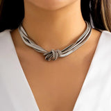 Steampunk Multilayer Chain Choker Necklace for Women