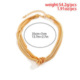 Steampunk Multilayer Chain Choker Necklace for Women