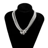 Steampunk Multilayer Chain Choker Necklace for Women