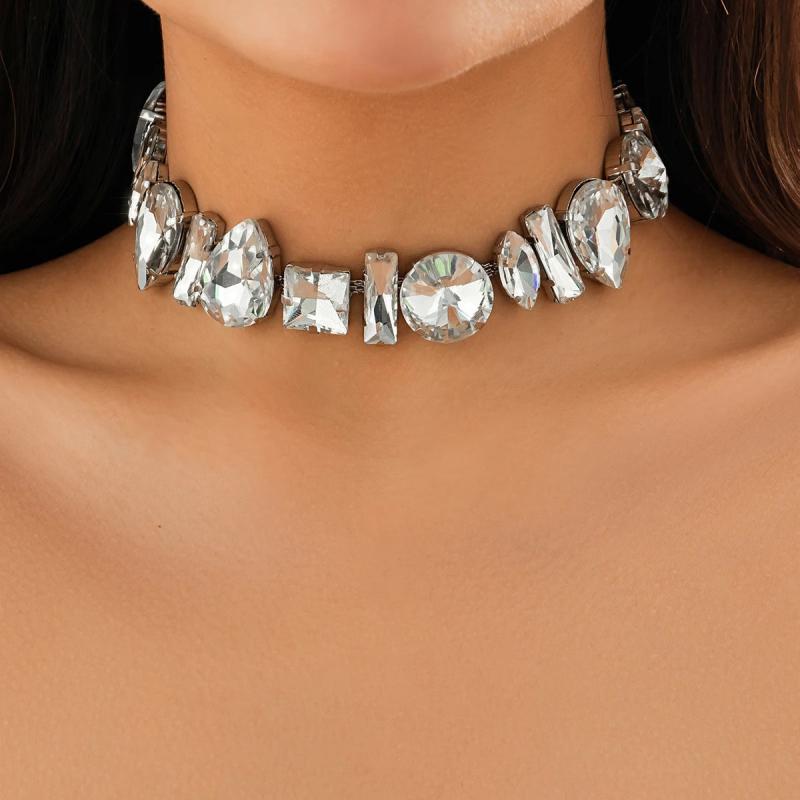 Bling Rhinestone Choker Necklace for Women