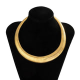 Chunky Stripe Chokers Necklace for Women Punk Metal Neck Chain
