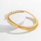 Chunky Stripe Chokers Necklace for Women Punk Metal Neck Chain
