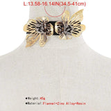 Gothic Velvet Flower Choker Necklace for Women