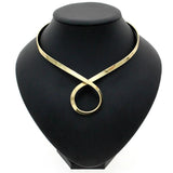 Unique Alloy Choker Necklace For Women Torques Bib Collar Necklaces Maxi Jewelry